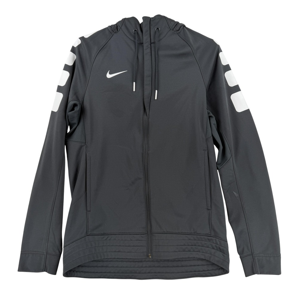 Nike Therma-FIT Track Jacket Mens Small Gray Hooded Full Zip Athletic 835379-061